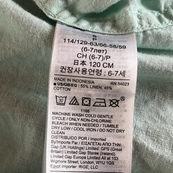 Gap Kids Linen - Cotton Blend Oxford Shirt - Picture 4 of 4